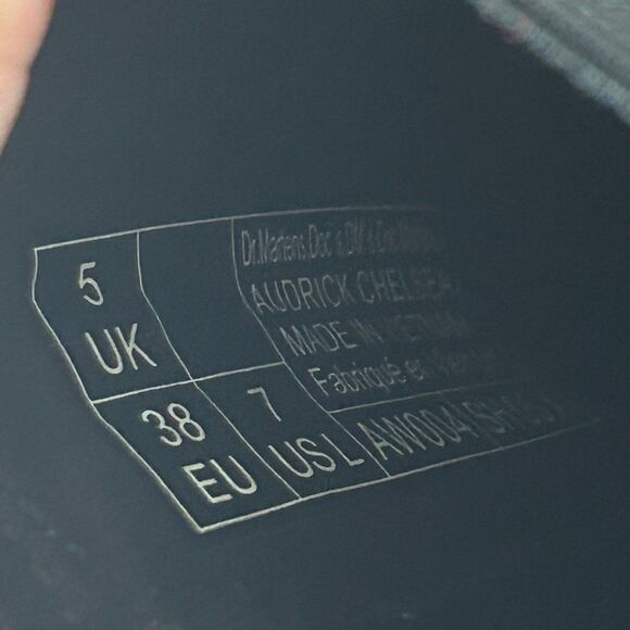 DR MARTENS Audrick Chelsea black leather platform boots booties shoes sz 7 new - Picture 3 of 7